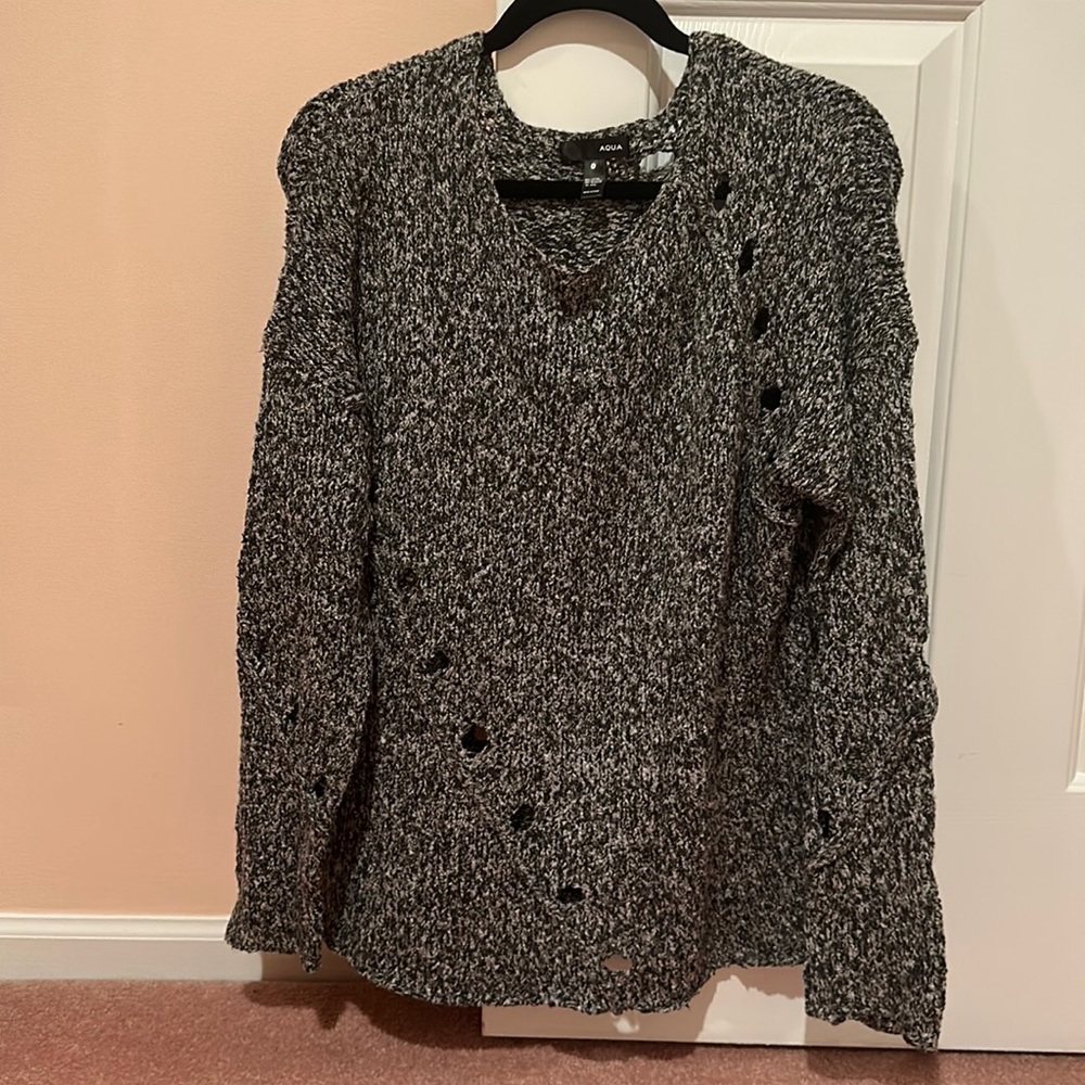 Grey Aqua Sweater - medium